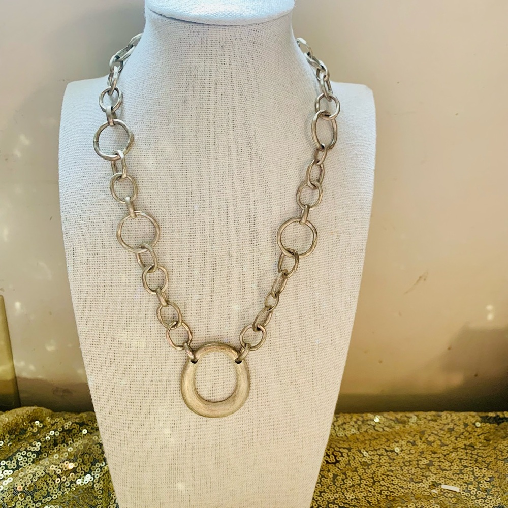 White House Black Market Silver Chain Necklace - Picture 1 of 4